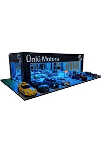 Kişileştirilebilir Showroom Galeri diorama  Led Aydınlatmalı 1 64 Hot Wheels Uyumlu ürün fotoğrafı