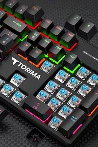 Tk-05 Kablolu Mekanik Blue Switch Rgb Işıklı Gaming Klavye Siyah ürün fotoğrafı