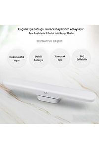 Ct-5249 Şarjlı Led Işık Usb Şarjlı Kablosuz Mıknatıslı Led Lamba 3 Farklı Işık Rengi ürün fotoğrafı