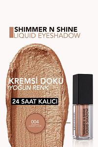 Metalik Likit Göz Farı (BAKIR) - Shimmer & Shine Liquid Shadow - 004 Sunset Look - 8682536003124 ürün fotoğrafı