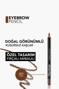 Özel Fırça Kapaklı Kaş Kalemi (AÇIK KAHVERENGİ) - Eyebrow Pencil - 401 Beıge - 8690604109418 ürün fotoğrafı