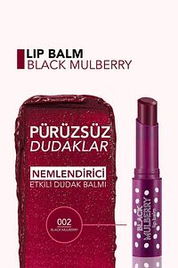 Shea Ve Kakao Yağı Içeren Renkli Dudak Nemlendiricisi (KARADUT) - Lip Balm - 002 - 8690604555376 ürün fotoğrafı