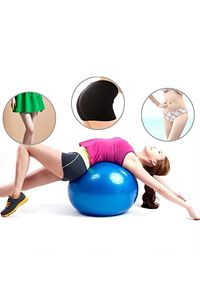 65 Cm Fitilli Pilates Topu Ve Pompa Seti Plates Denge Yoga Spor Egzersiz Top Jimnastik Fitness Gym ürün fotoğrafı