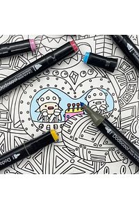 36’lı Çift Uçlu Touch Marker Art Tasarım Kalem Seti Stand Ve Çanta Hediyeli Ithal Ürün ürün fotoğrafı