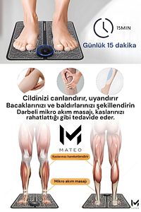 Ayak Masaj Aleti 8 Farklı Stil 18 Kademeli Titreşimli Tens Özellikli Şarjlı Taşınabilir ürün fotoğrafı