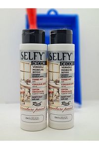 Selfy Decor 500 Cc ( 750 gr ) X (2 ADET) Antik Beyaz Kendinden Vernikli Dolap Boyama Seti ürün fotoğrafı
