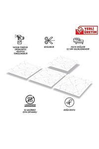 Kendinden Yapışkanlı Silver Mermer Desenli Pvc Karo 30x30 Cm (56 ADET) 5m2 ürün fotoğrafı