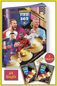 Panini Fifa 365 2024 Futbolcu Stickers Kartları Albümü Dergisi + 2 Paket ( 10 Stickers ) ürün fotoğrafı