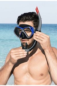 Dominator Pro Snorkel Set Dalış Maskesi Deniz Yüzücü Gözlüğü Gözlük Maske - Mavi - (14 Yaş Üstü ) ürün fotoğrafı