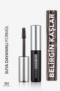 Sudan Etkilenmeyen Kaş Maskarası (KOYU KAHVE) - Tinted Brow Gel - 004 Dark Brown - 8682536034784 ürün fotoğrafı