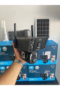 Sim Kartla Çalışan O-kam 3037 4g 6mp Ptz Dual Lens Güneş Panelli Solar Kamera ürün fotoğrafı