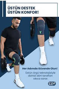 Çift Taraflı Ortopedik Dizlik Medikal Koruyucu Elastik Spor Voleybol Basketbol Fitness Sporcu ürün fotoğrafı