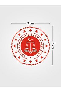 Adalet Bakanlığı (ARKA FON BEYAZ) (TAKLİTLERDEN KAÇININ)araç Logo Sticker Dıştan Yapıştırma ürün fotoğrafı