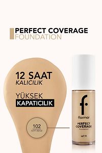 Perfect Coverage Yoğun Kapatıcı Su Bazlı Fondöten (SARI ALT TON) -102 Soft Beige -8682536058162 ürün fotoğrafı