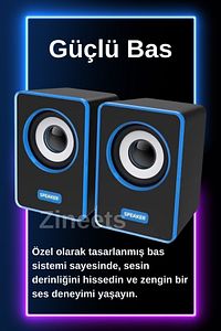 Bilgisayar Hoparlörü Pc Laptop Notebook Telefon Hoparlör 3.5 Mm Jack Usb Speaker 1 1 Ses Sistemi ürün fotoğrafı