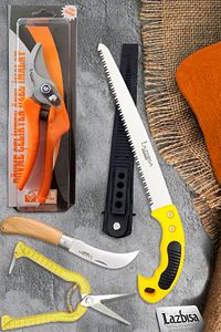 Lz-k13 Budama Makası Budama Testeresi Gül Dal Budama Ve Aşı Çakısı Bıçağı 4 Lü Set ürün fotoğrafı