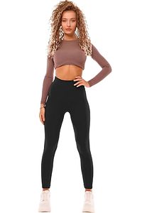 Kadın Toparlayıcı Yüksek Bel Siyah Spor Tayt – Esnek & Fit ürün fotoğrafı