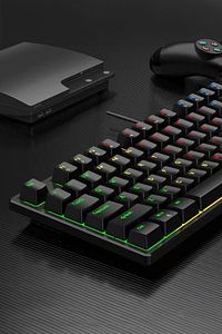 Tk-05 Kablolu Mekanik Blue Switch Rgb Işıklı Gaming Klavye Siyah ürün fotoğrafı