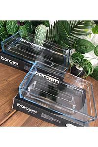İkili Borcam Dikdörtgen Borcam 4350 Cc-2500 Cc Fırın Tepsisi ürün fotoğrafı