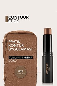 Yumuşak Dokulu Stik Kontür (KOYU TON) - Stick Contour - 003 Medıum Deep - 8690604554874 ürün fotoğrafı