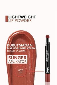 Hafif Yapılı Mat Dudak Pudrası (Şeftali) - Lightweight Lip Powder - 007 Grace - 8682536007498 ürün fotoğrafı