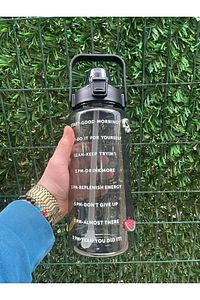 Şeffaf Motivasyon Matara 2000 ml Suluk Su Şişesi - Bpa Içermez ürün fotoğrafı