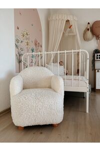 Teddy Ahşap Ayaklı Çocuk Bebek Koltuğu Sandalyesi ürün fotoğrafı