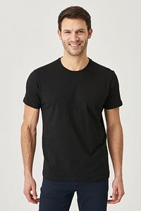 Erkek Beyaz-lacivert-siyahhaki-gri Melanj Slim Fit Bisiklet Yaka %100 Pamuk 5'li Basic Tişört Paketi ürün fotoğrafı