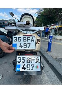 (KISA SÜRELİĞİNE YARI FİYATINA) Motor Lüx Vernikli Ve Boya Korumalı Mühürlü App Plaka (STANDART BOY) ürün fotoğrafı