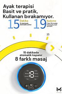 Ayak Masaj Aleti 8 Farklı Stil 18 Kademeli Titreşimli Tens Özellikli Şarjlı Taşınabilir ürün fotoğrafı