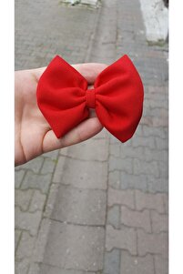 Kırmızı Krep Elbise Bandana Ve Uzun Kol Badi ürün fotoğrafı