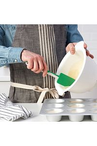 Spatula 25 Cm Silikon Kauçuk Yeşil Beyaz ürün fotoğrafı
