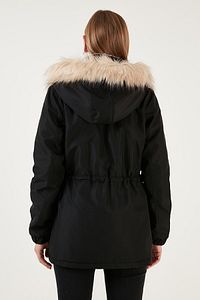 Regular Fit Suni Kürklü Kapüşonlu Parka Parka 6403319 ürün fotoğrafı
