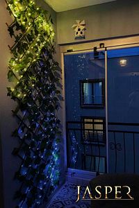 Yapay Çit Çiçek Geniş Yaprak Akordiyon Çit 120CMx3M Yapay SarmaşıkDuvar Balkon Bahçe Dekoru ürün fotoğrafı
