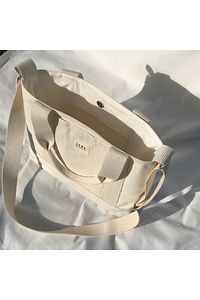 Kanvas Çıtçıtlı Çanta Ayarlanabilir Çapraz Askılı Kadın El Ve Omuz Çantası U:30 E:35 G:10 Cm ürün fotoğrafı