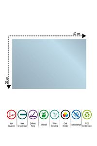 Cam Kesme Tahtası Ve Sunum Tablası | Beyaz Mermer Görünümlü | 30cm X 40cm ürün fotoğrafı