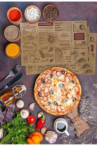 Yağlı Kağıt, 48 Adet Gourmet Desen Sunum Kağıdı Vintage Yağlı Kağıdı ürün fotoğrafı