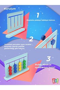 Rubik Abaküs Montessori Zeka Oyunu Eğitici Oyuncak ürün fotoğrafı