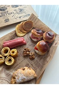 Yağlı Kağıt, 48 Adet Gourmet Desen Sunum Kağıdı Vintage Yağlı Kağıdı ürün fotoğrafı