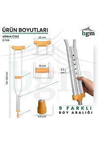 Koltuk Değneği 1 Çift Yüksek Kalite Ortopedik Yürüme Desteği Değneği ürün fotoğrafı