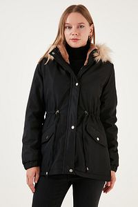 Regular Fit Suni Kürklü Kapüşonlu Parka Parka 6403319 ürün fotoğrafı
