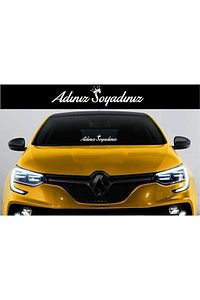 Oto Sticker Size Özel Isim Stance Taçlı Orta Boy Cam Yazısı Araba Stickeri 30cm ürün fotoğrafı
