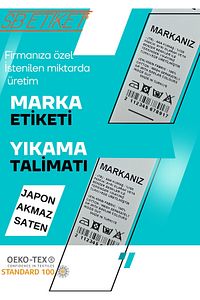 Sb Etiket Japon Akmaz Yıkama Etiketi Yıkama Talimatı Marka Etiketi 3 X 7 Cm 1000 Adet ürün fotoğrafı