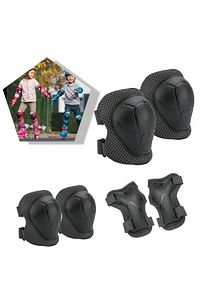 6'lı Yüksek Korumalı Paten Scooter Kaykay Bisiklet Koruma Set Dizlik Dirseklik Bileklik Koruyucu Set ürün fotoğrafı