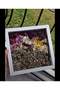 Anı Çerçevesi Söz Nişan Çiçeği Kutu Tasarımı 25x25 Cm ürün fotoğrafı