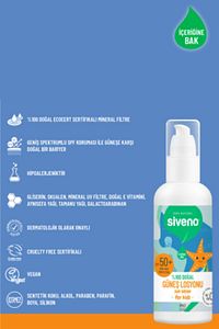 %100 Doğal Çocuk Güneş Losyonu- Leke Karşıtı Antioksidan Nemlendirici Bitkisel Vegan Uva Uvb 50spf ürün fotoğrafı
