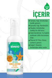 %100 Doğal Çocuk Güneş Losyonu- Leke Karşıtı Antioksidan Nemlendirici Bitkisel Vegan Uva Uvb 50spf ürün fotoğrafı