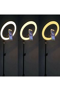 Bluetooth Kumandalı 10 Inç Ring Light Youtuber Selfie Işığı 2.1 Metre Tripod 26 Cm Halka ürün fotoğrafı