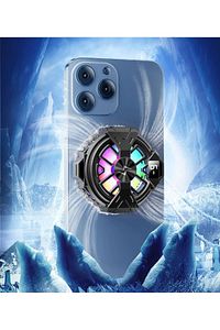 Fan Soğutucu RGB Led Işıklı Isı Derece Göstergeli Cep Telefon Soğutucu Radyatör ürün fotoğrafı