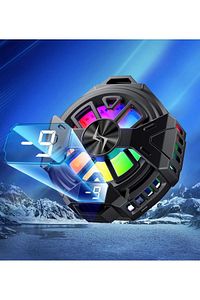 Fan Soğutucu RGB Led Işıklı Isı Derece Göstergeli Cep Telefon Soğutucu Radyatör ürün fotoğrafı